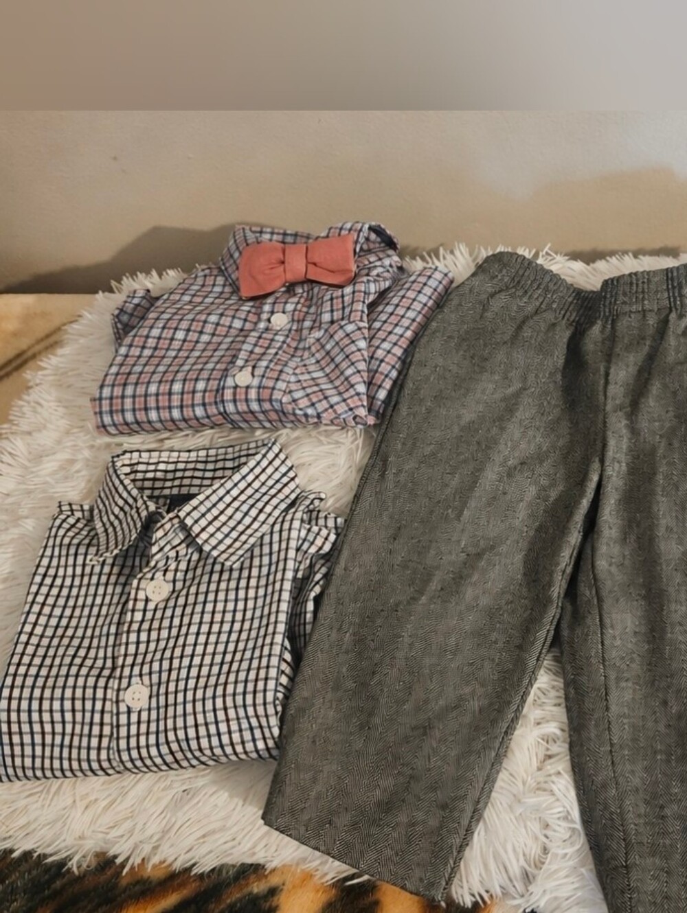 1.Nautica Button Shirt & 2. Ben Sherman Button w/ Bow Tie 3. Pants